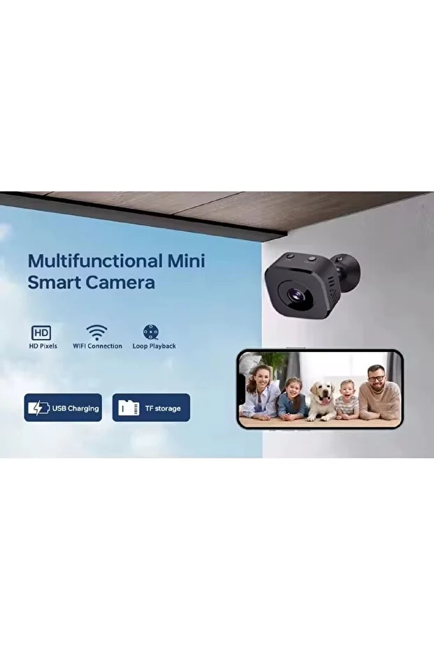 Kalite Wifi Mini Güvenlik Kamera (Uzaktan Izleme - Ses - Hafıza Kart Kayıt)